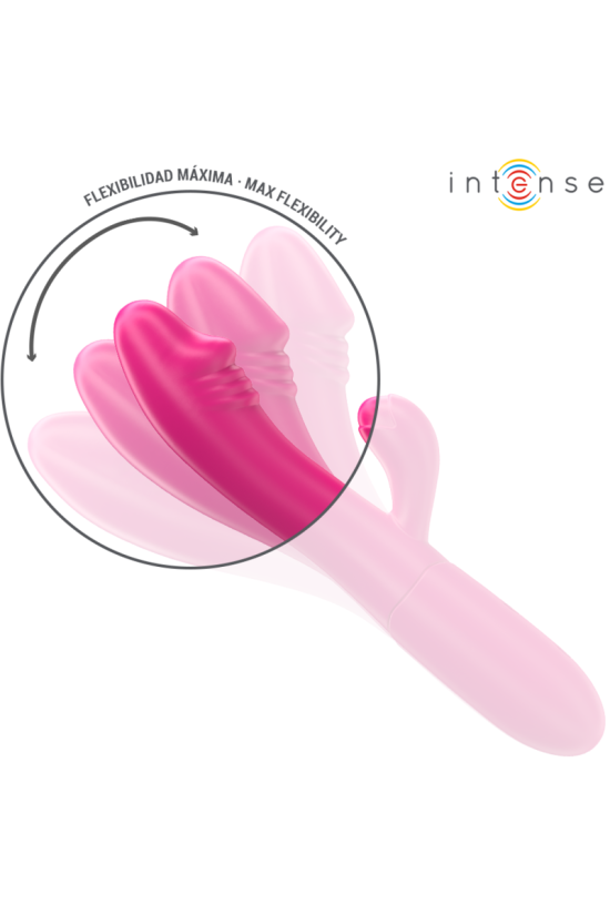 INTENSE - VIBRATORE FLESSIBILE IVY 10 VIBRAZIONI CON STIMOLAZIONE DELLA LINGUA ROSA
