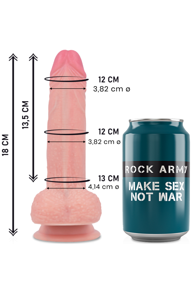 ROCKARMY - LIQUID SILICONE PREMIUM MUSTANG REALISTICO 18 CM -O- 4.14 CM