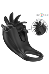 INTENSE - MABEL ANELLO VIBRANTE 10 VIBRAZIONI CON STIMOLATORE CLITORIDEO NERO