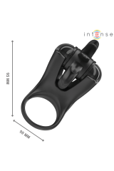 INTENSE - MABEL ANELLO VIBRANTE 10 VIBRAZIONI CON STIMOLATORE CLITORIDEO NERO