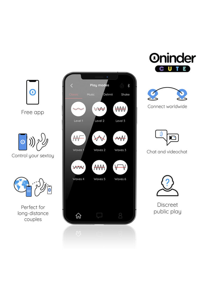ONINDER CUTE - LOVE 3 SOME TRIPLO VIBRATORE - APP GRATUITA IN TUTTO IL MONDO