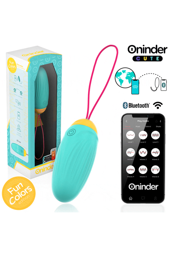 ONINDER CUTE - UOVO VIBRANTE LOVE PLEASURE - GEMME ROTANTI IN SILICONE - APP GLOBALE GRATUITA