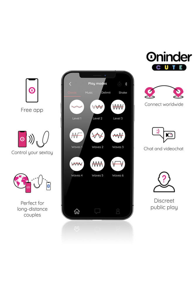 ONINDER CUTE - UOVO IN SILICONE CON VIBRO-ONDA E PIACERE - APP GLOBALE GRATUITA