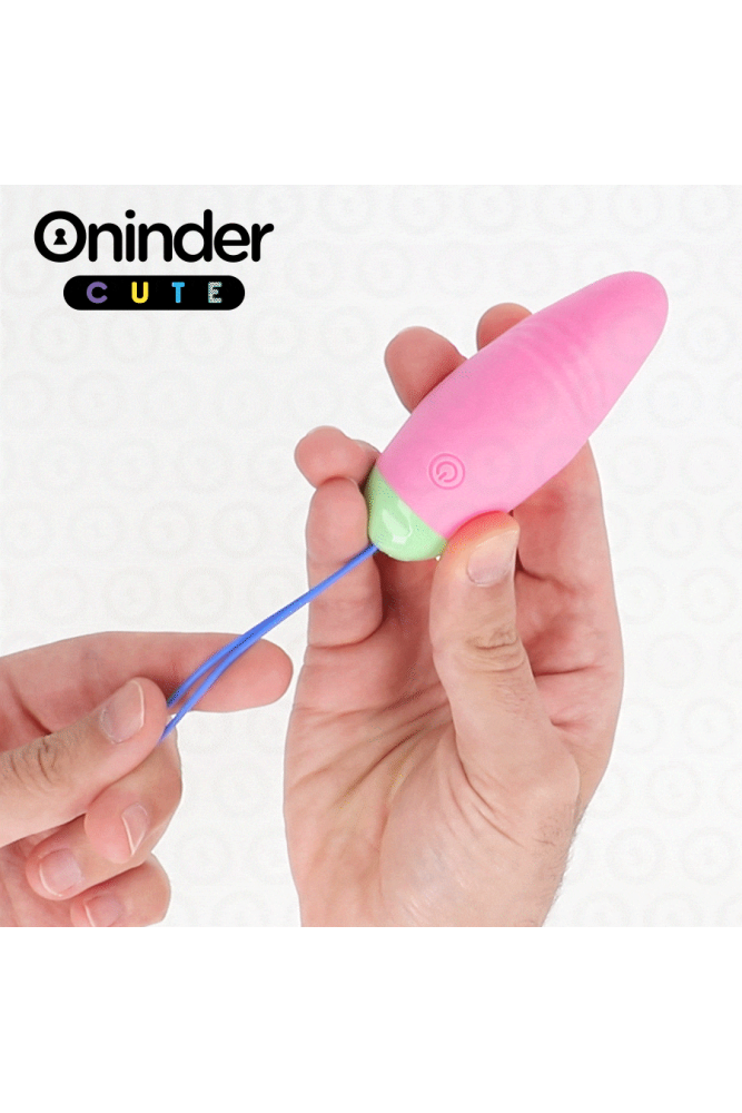 ONINDER CUTE - UOVO IN SILICONE VIBRANTE-ROTANTE A 360° PER AMARE IL PIACERE - APP GLOBALE GRATUITA