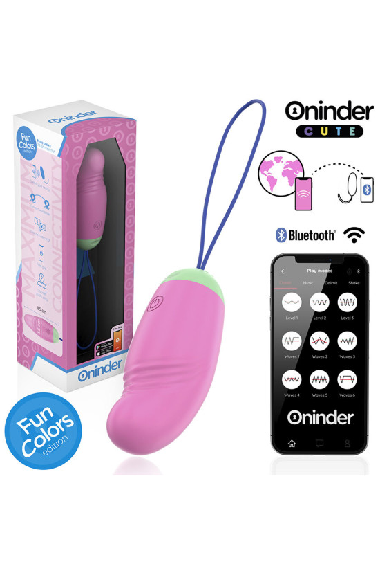 ONINDER CUTE - UOVO IN SILICONE VIBRANTE-ROTANTE A 360° PER AMARE IL PIACERE - APP GLOBALE GRATUITA