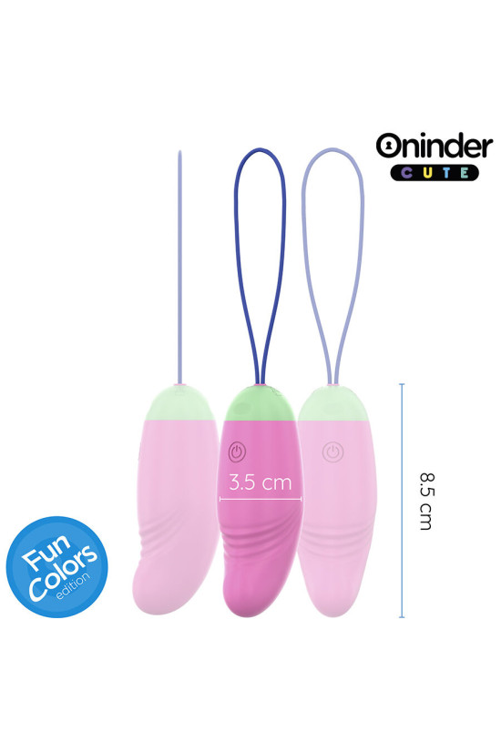ONINDER CUTE - UOVO IN SILICONE VIBRANTE-ROTANTE A 360° PER AMARE IL PIACERE - APP GLOBALE GRATUITA