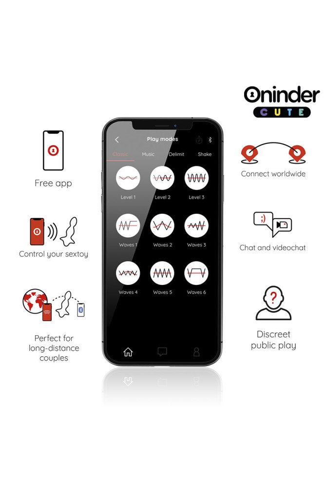 ONINDER CUTE - DILATATORE ANALE VIBRANTE LOVE BUTT - APP GRATUITA IN TUTTO IL MONDO