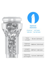 KIIROO - FEEL POCKET STROKER CRYSTAL DI KIIROO TRASPARENTE