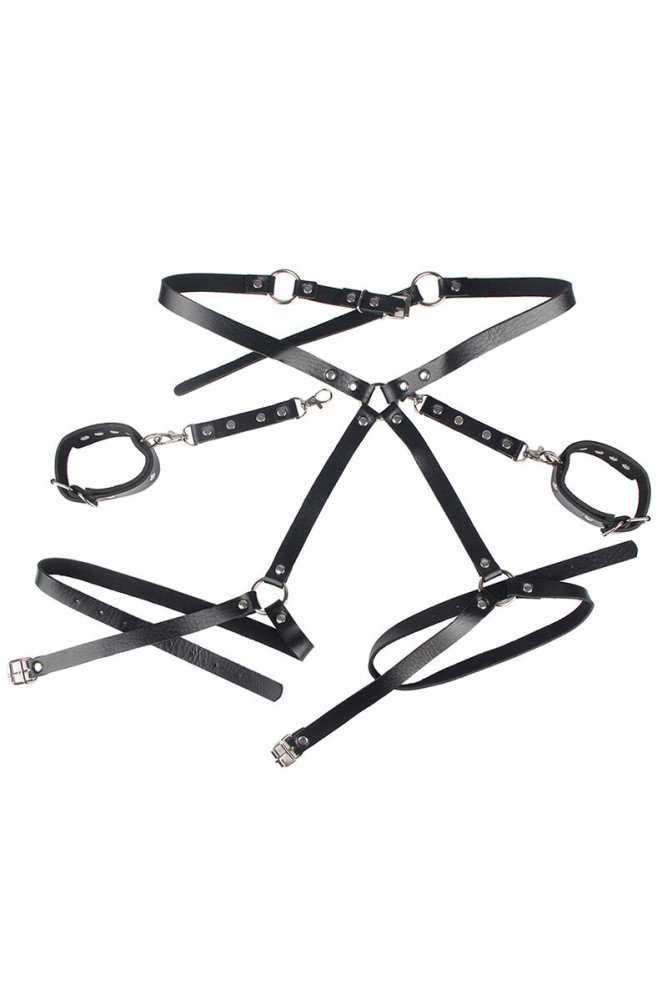 SUBBLIME - 953690 MANETTE CON CINTURA BONDAGE NERE TAGLIA UNICA