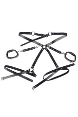 SUBBLIME - 953690 MANETTE CON CINTURA BONDAGE NERE TAGLIA UNICA