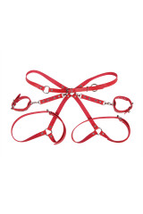 SUBBLIME - 953706 MANETTE CON CINTURA BONDAGE ROSSO TAGLIA UNICA