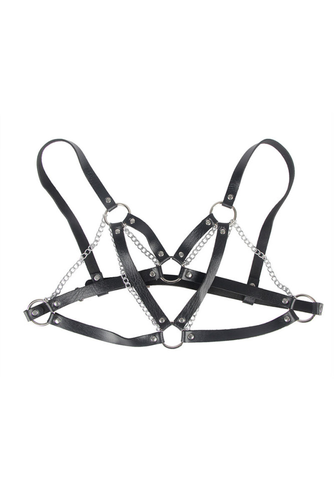 SUBBLIME - 953713 CINTURA PUNK BONDAGE FIBBIA METALLO NERA TAGLIA UNICA