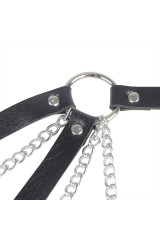 SUBBLIME - 953713 CINTURA PUNK BONDAGE FIBBIA METALLO NERA TAGLIA UNICA