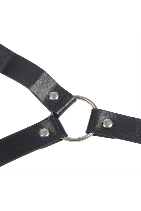 SUBBLIME - 953720 BONDAGE LEATHER STRAP BREATH CLAMPS NERO TAGLIA UNICA