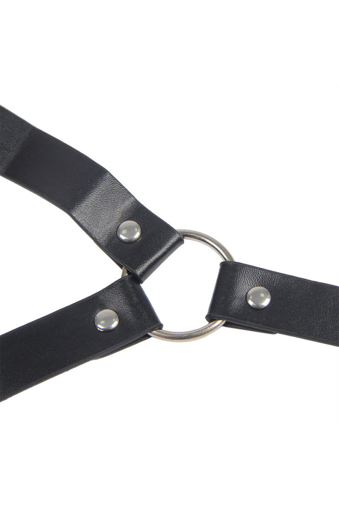 SUBBLIME - 953720 BONDAGE LEATHER STRAP BREATH CLAMPS NERO TAGLIA UNICA