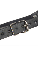 SUBBLIME - 953720 BONDAGE LEATHER STRAP BREATH CLAMPS NERO TAGLIA UNICA