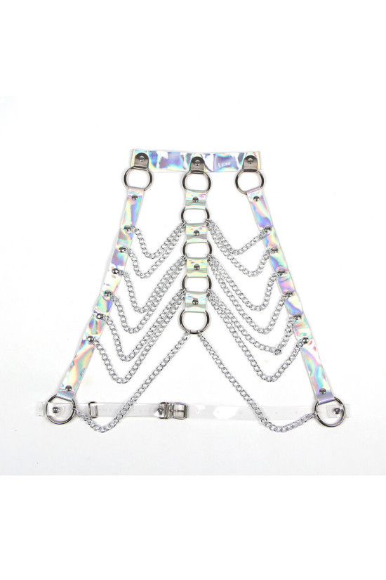 SUBBLIME - 953737 IMBRACATURA PETTORALE CON ANELLI E CATENE ARGENTO TAGLIA UNICA