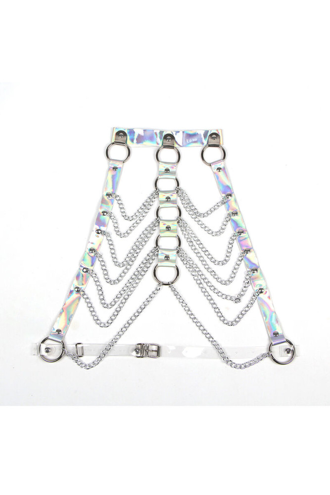 SUBBLIME - 953737 IMBRACATURA PETTORALE CON ANELLI E CATENE ARGENTO TAGLIA UNICA