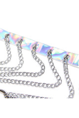 SUBBLIME - 953737 IMBRACATURA PETTORALE CON ANELLI E CATENE ARGENTO TAGLIA UNICA