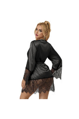 SUBBLIME - 953799 ELEGANTE PIGIAMA PIZZO + PERIZOMA NERO S/M