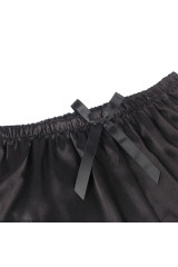 SUBBLIME - 953935 VESTAGLIA DA NOTTE CASUAL IN SETA + PANTALONI IN PIZZO NERO S/M