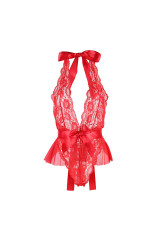 SUBBLIME - 953980 BODY SEXY CON VOLANT + CINTURA ROSSO L/XL