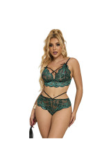 SUBBLIME - 954093 REGGISENO + SLIP PIZZO VERDE L/XL