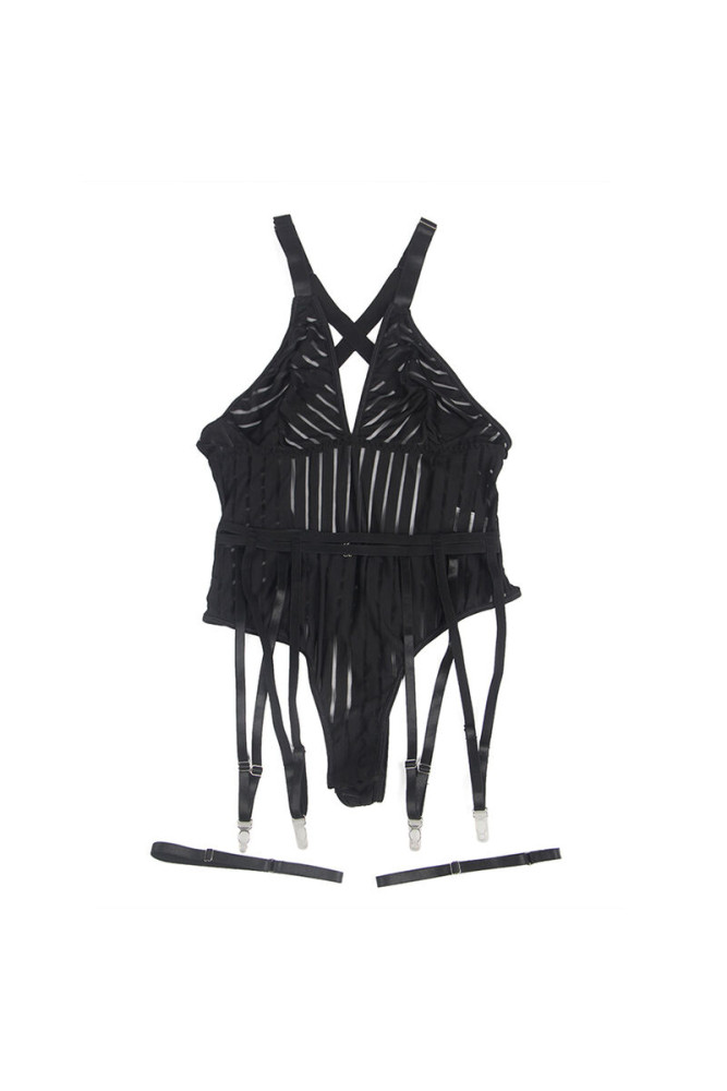 SUBBLIME - 954147 BODY CON CINTURA REGGICALZE NERO S/M