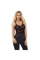 SUBBLIME - 954260 BODY CON CATENE + CINTURA REGGICALZE NERO S/M