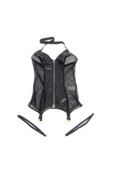 SUBBLIME - 954451 ABITO SEXY IN RETE PELLE NERO L/XL