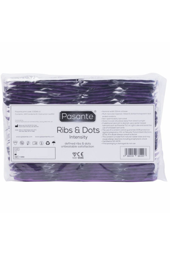 PASANTE - RIBS & DOTS INTENSITY PRESERVATIVI 144 UNITÀ