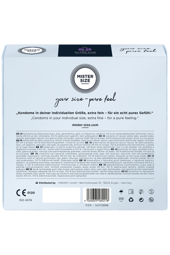 MISTER SIZE - PRESERVATIVI TAGLIA XXXL 69 MM (36 UNITÀ)
