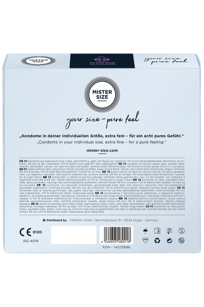 MISTER SIZE - PRESERVATIVI TAGLIA XXXL 69 MM (36 UNITÀ)