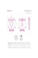 LIVCO CORSETTI FASHION - SAKURA CF 90357 TUTA + GUANTI LUNGHI + CINTURA REGGICALZE NERO S/M