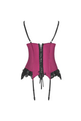 LIVCO CORSETTI FASHION - AGRAFENA CF 90436 CORSETTO + PERIZOMA BORDEAUX S/M