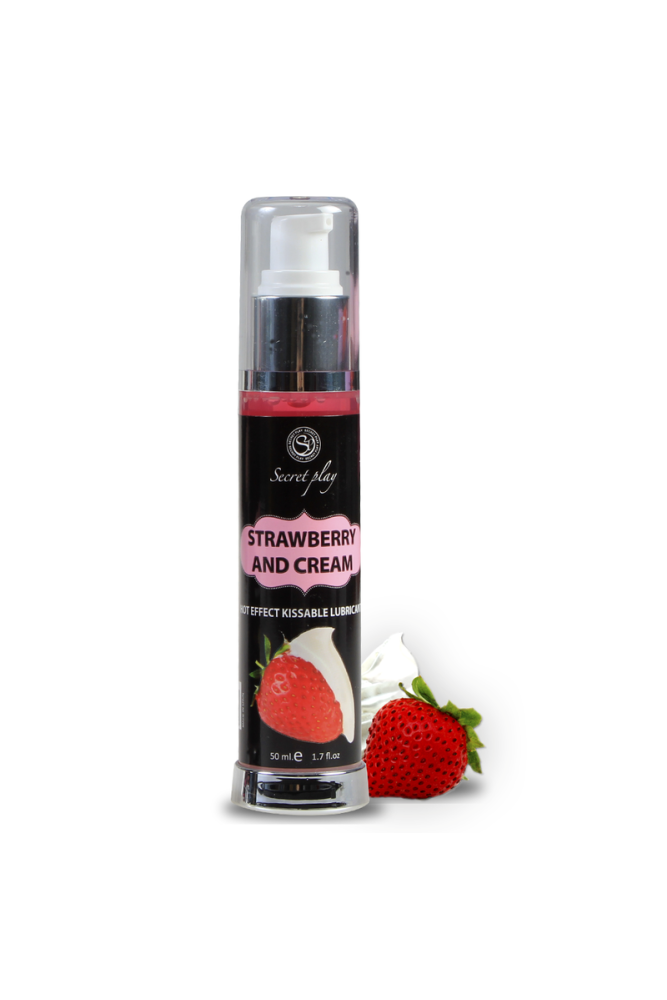 SECRETPLAY - LUBRIFICANTE 2-1 EFFETTO CALORE FRAGOLA E CREMA 50 ML