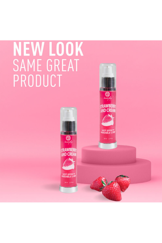 SECRETPLAY - LUBRIFICANTE 2-1 EFFETTO CALORE FRAGOLA E CREMA 50 ML