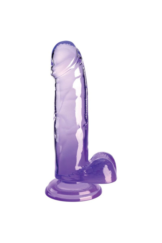 KING COCK - CLEAR PENE REALISTICO CON SFERE 15.2 CM VIOLA