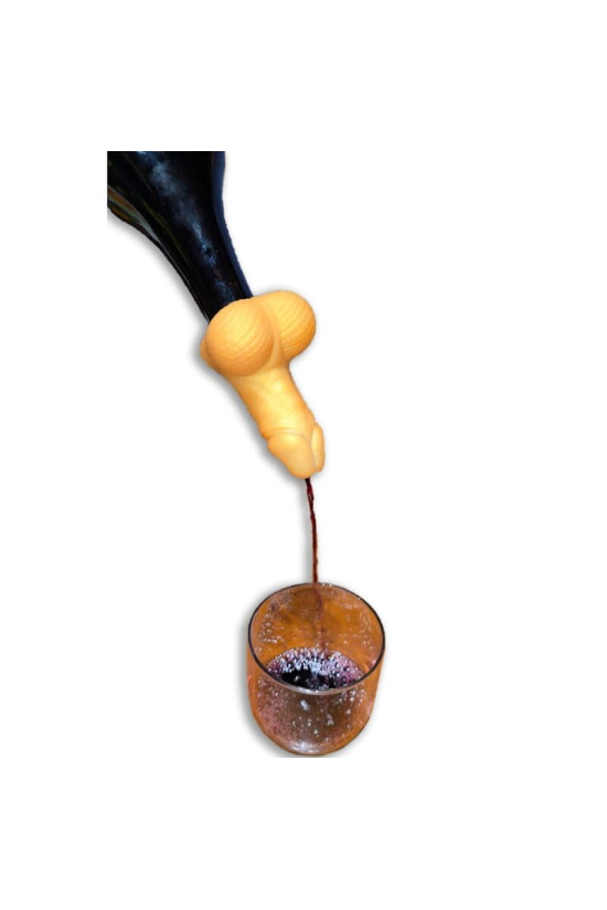 DIABLO PICANTE - DECANTER PER VINO A FORMA DI PENE DORATO