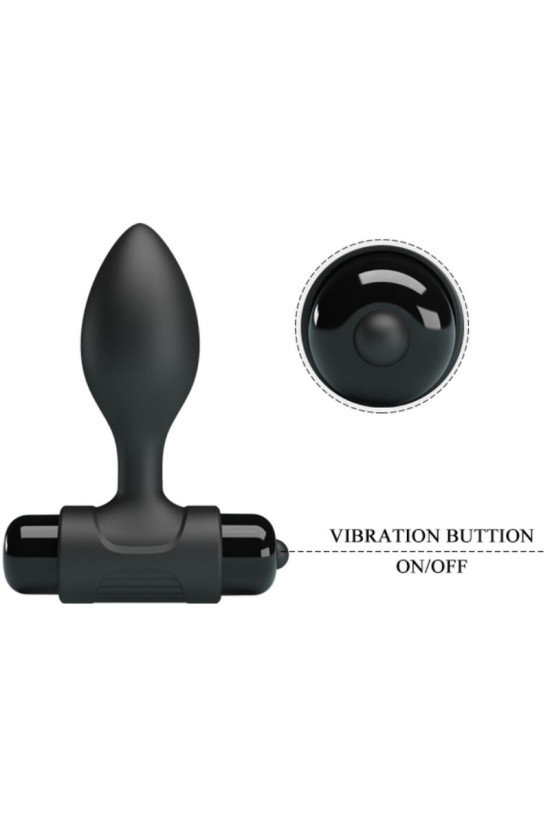 PRETTY LOVE - VIBRA BUTT 10 VIBRAZIONI PLUG ANALE NERO