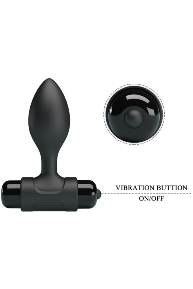 PRETTY LOVE - VIBRA BUTT 10 VIBRAZIONI PLUG ANALE NERO