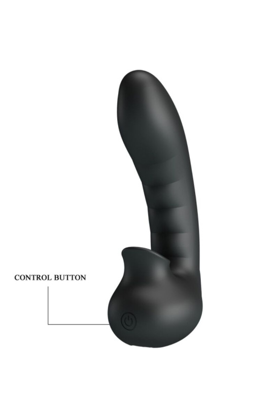 PRETTY LOVE - HOBGOBLIN CUSTODIA PER DITA VIBRANTE 12 VIBRAZIONI + STIMOLATORE CLITORIDE NERO