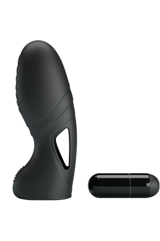 PRETTY LOVE - VIBRATORE DA DITO IN SILICONE ALAN NERO