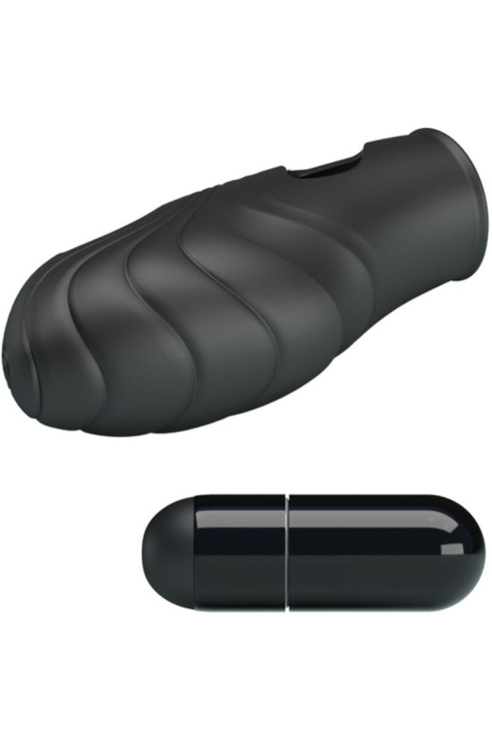 PRETTY LOVE - VIBRATORE DA DITA IN SILICONE LICH NERO