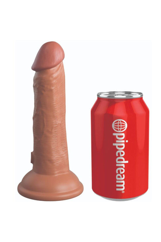 KING COCK - ELITE DILDO REALISTICO VIBRANTE E SILICONE 15.2 CM CARAMEL