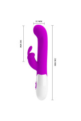 PRETTY LOVE - VIBRATORE CENTAUR CONIGLIO 30 MODALITÀ DI VIBRAZIONE VIOLA