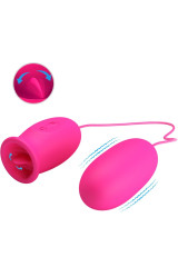 PRETTY LOVE - Ovulo vibrante a forma di margherita + lingua stimolante per il clitoride ROSA