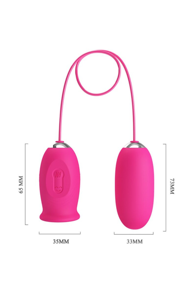 PRETTY LOVE - Ovulo vibrante a forma di margherita + lingua stimolante per il clitoride ROSA