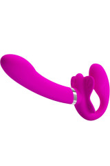 PRETTY LOVE - VALERIE VIBRATORE DOPPIO STRAP-ON 12 VIBRAZIONI VIOLA