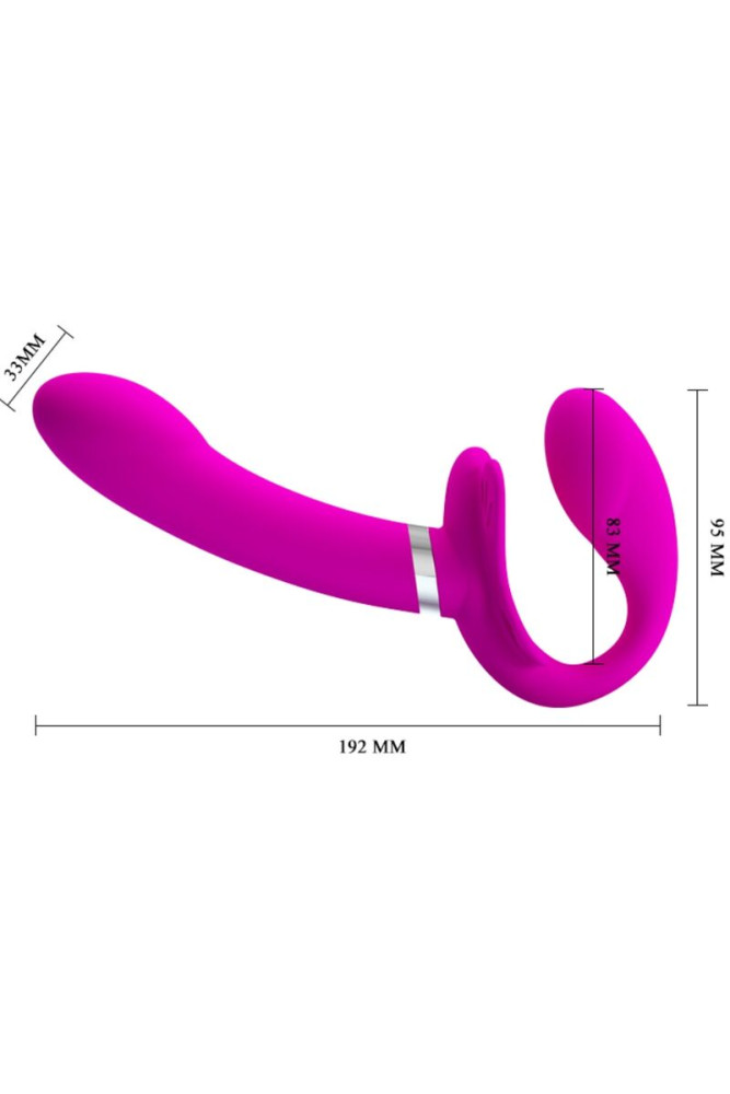 PRETTY LOVE - VALERIE VIBRATORE DOPPIO STRAP-ON 12 VIBRAZIONI VIOLA